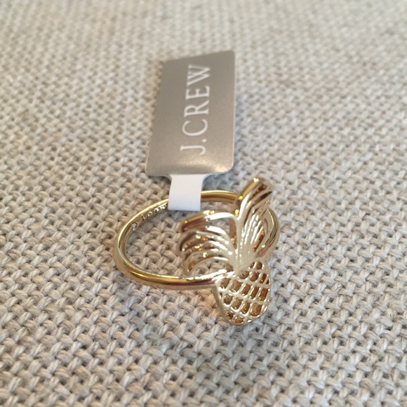 J. Crew Wire Pineapple Ring Burnished Gold NWT - Picture 5 of 8